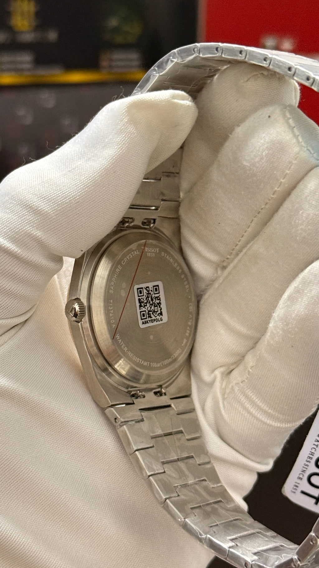 Silver with white dial & rose gold bezel