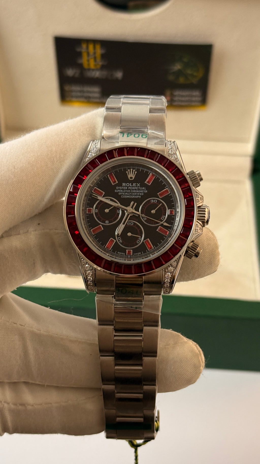 Silver with black Dial