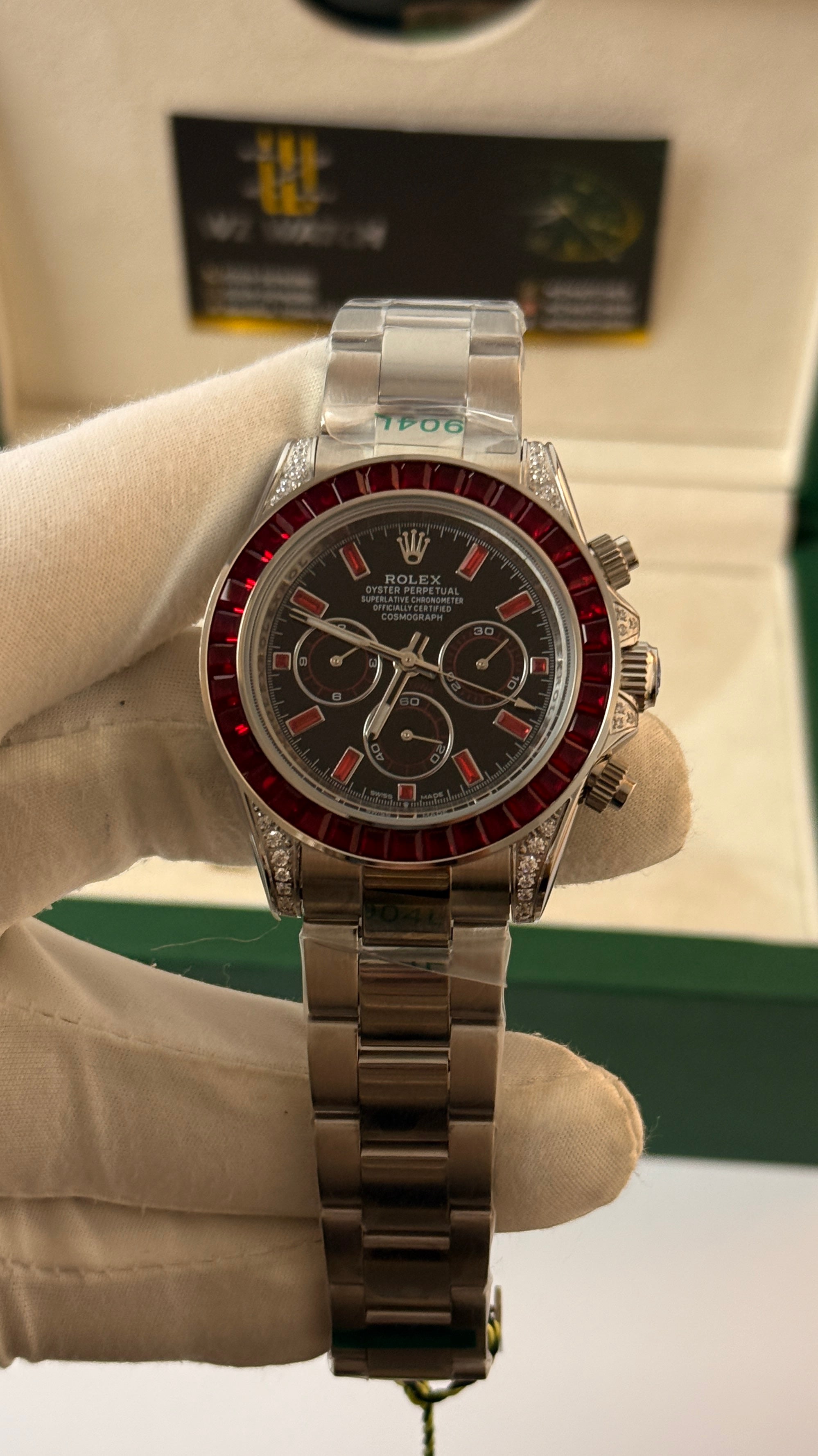 Silver with black Dial