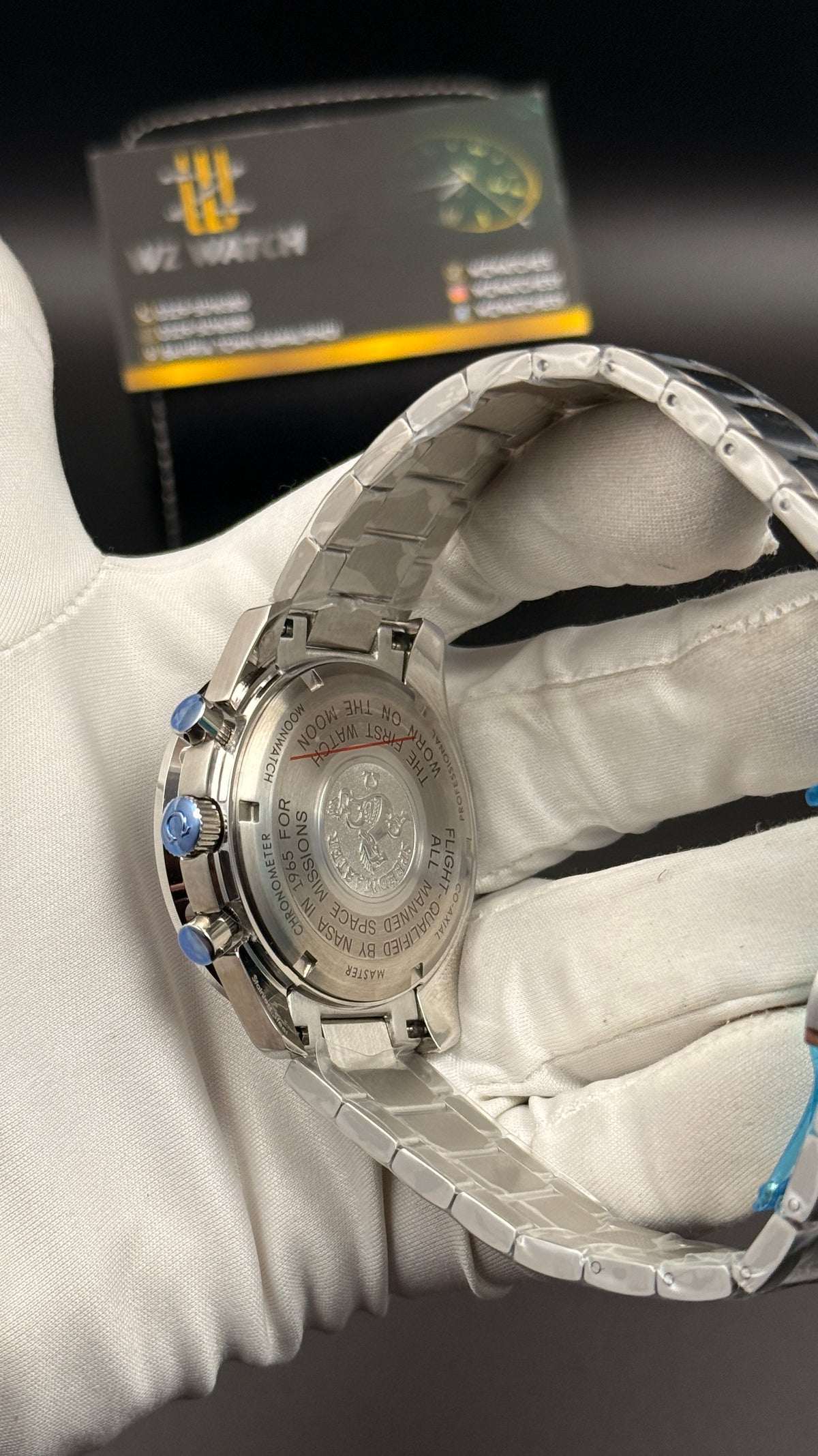 Silver with black Dial.
