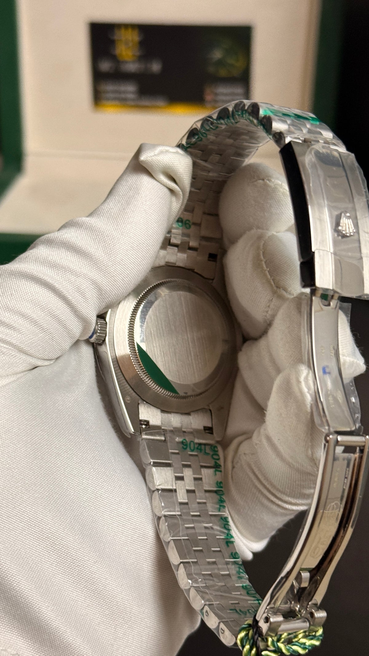 Silver with white Dial.