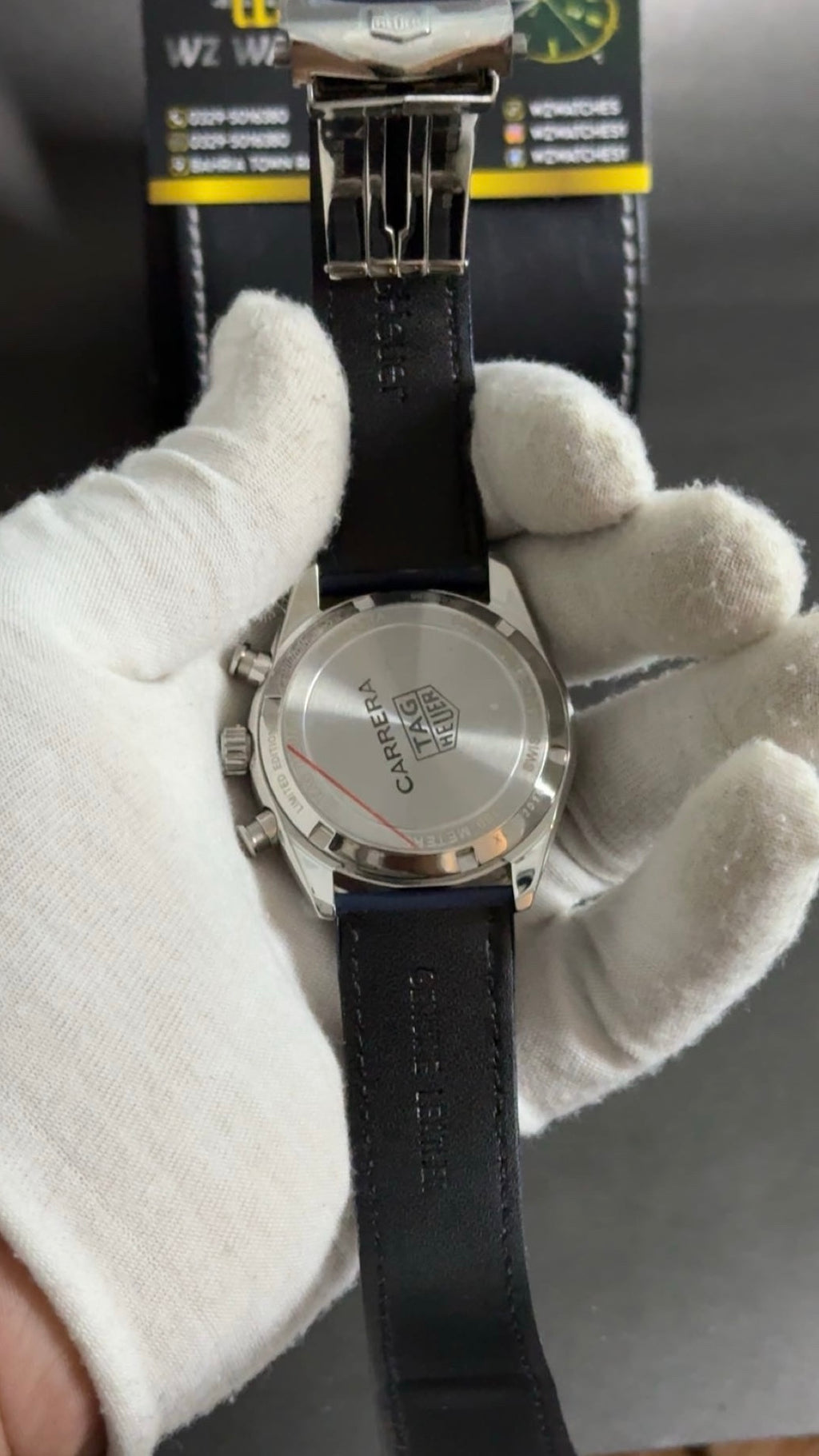 Silver with blue Dial