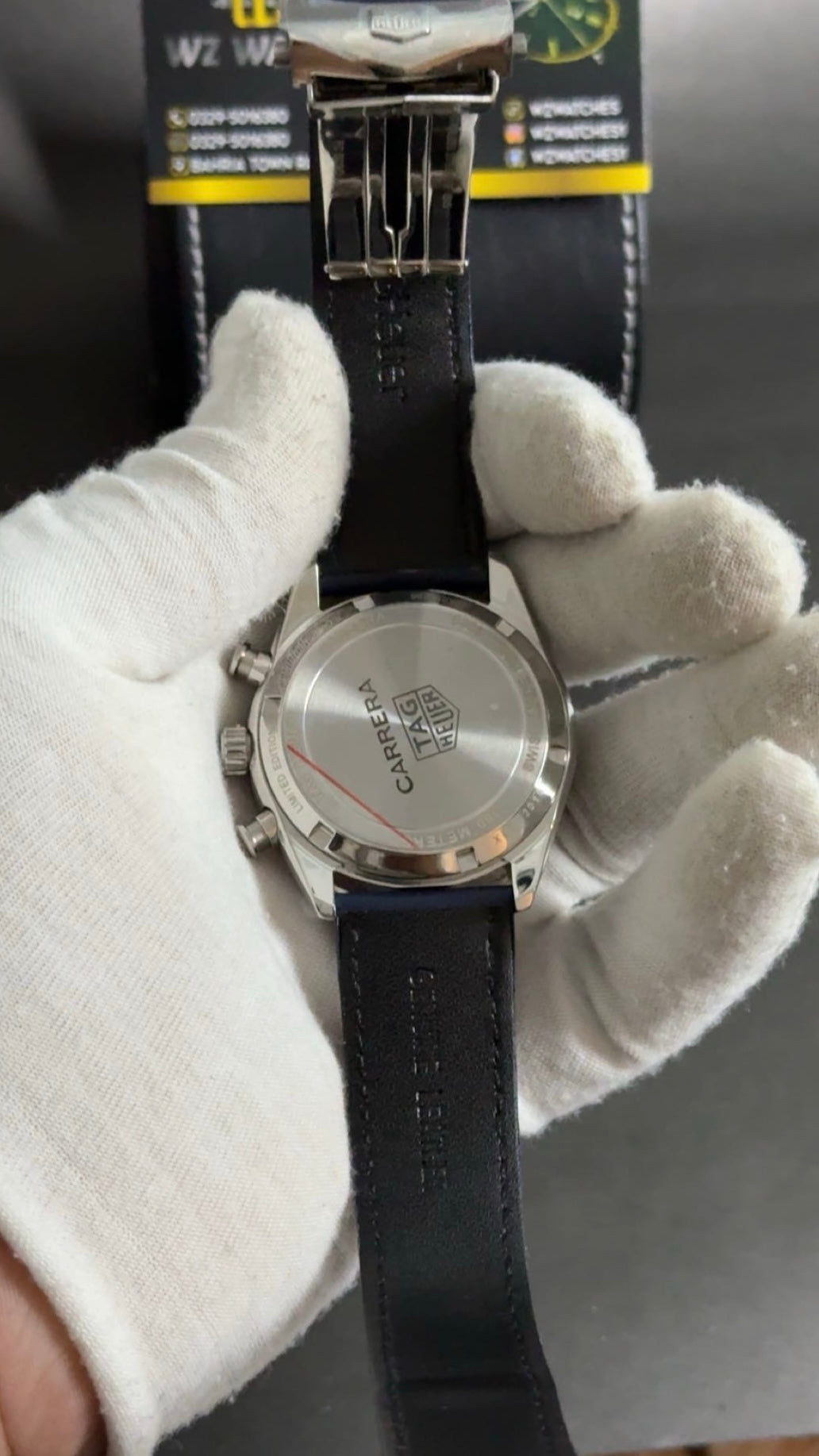 Silver with blue Dial