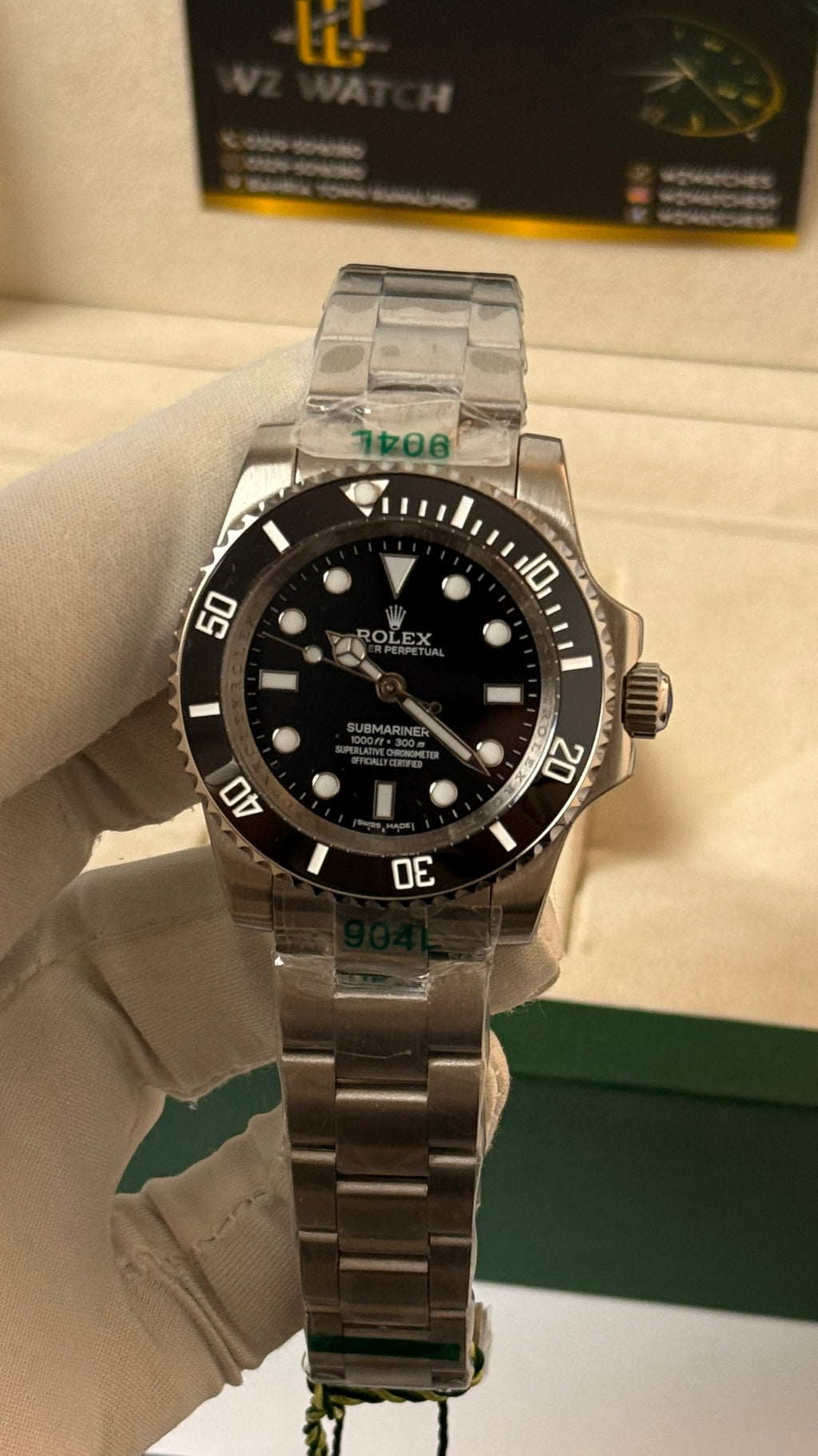 Silver with black Dial