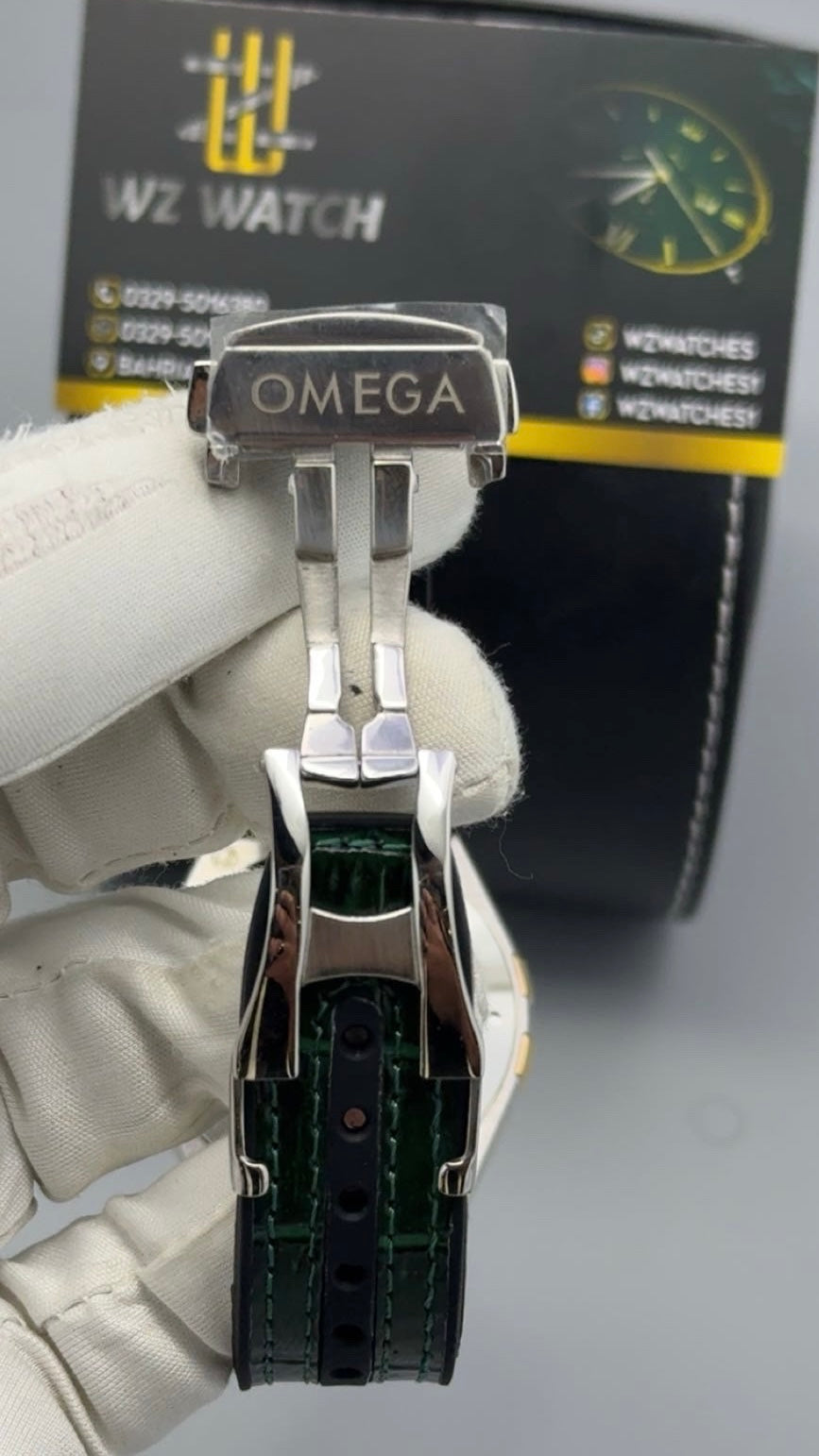 Silver with Olive Green Dial.