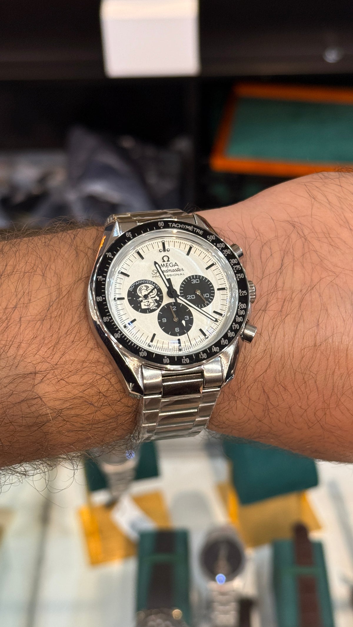 Silver with White Dial.