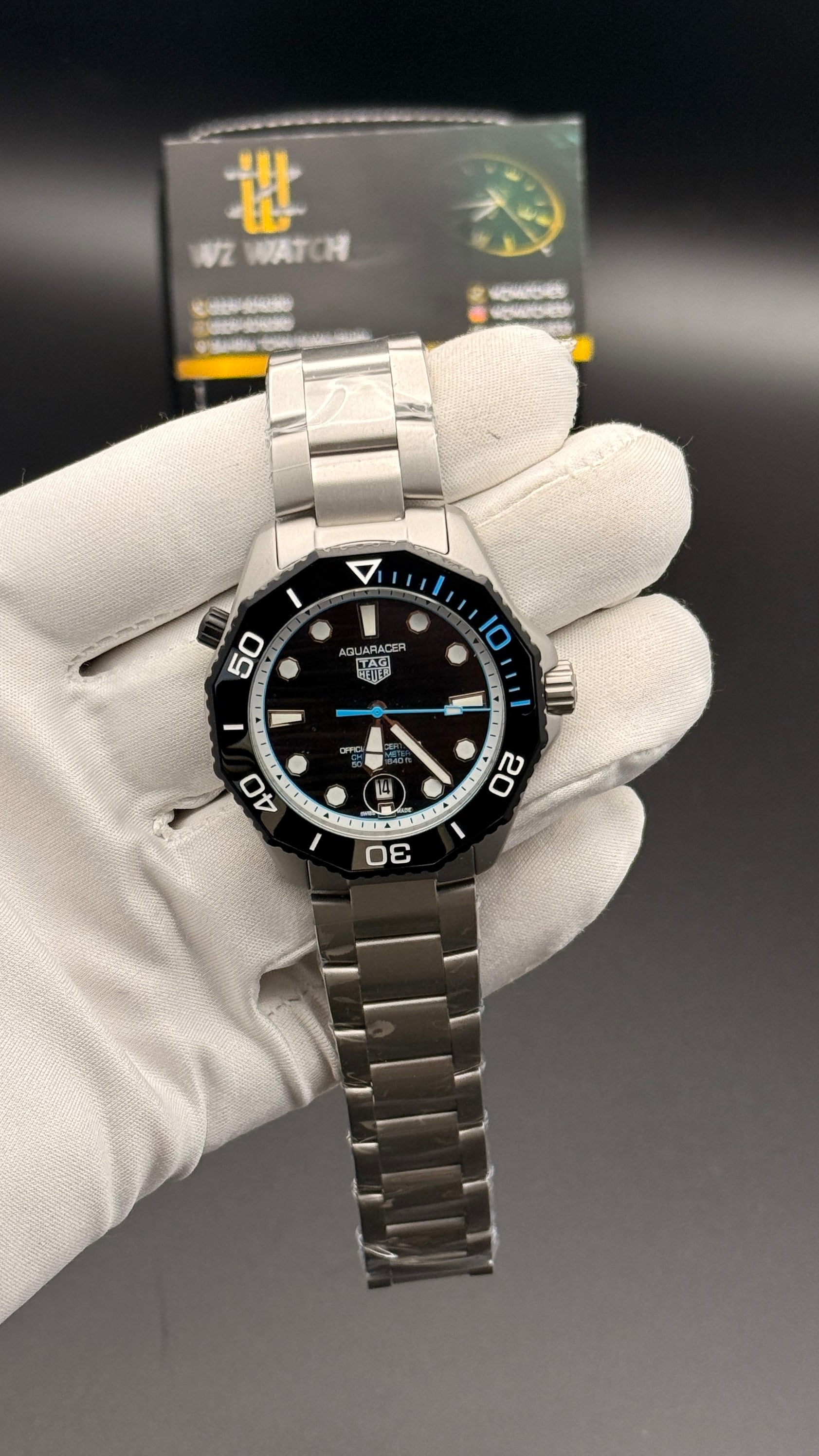 Silver with black Dial