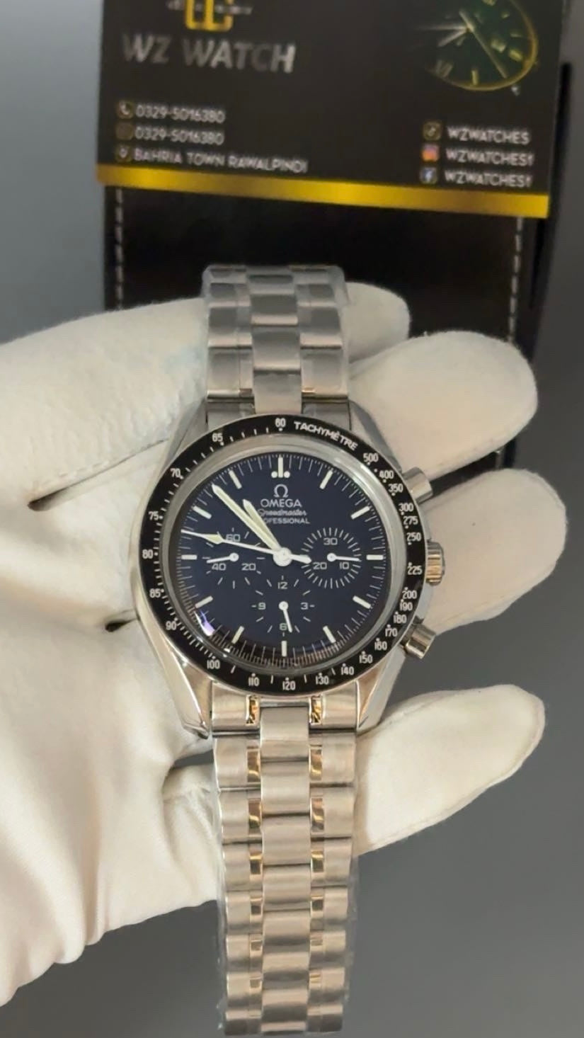 Silver with Blue Dial.