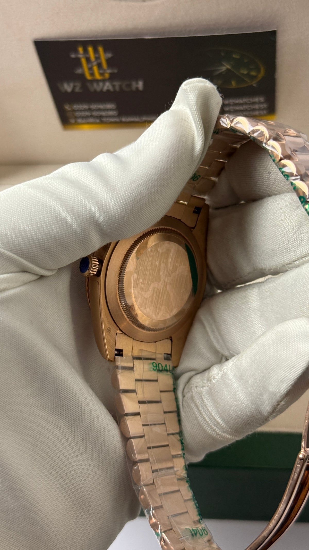 Rose Gold with  Apue Dial.