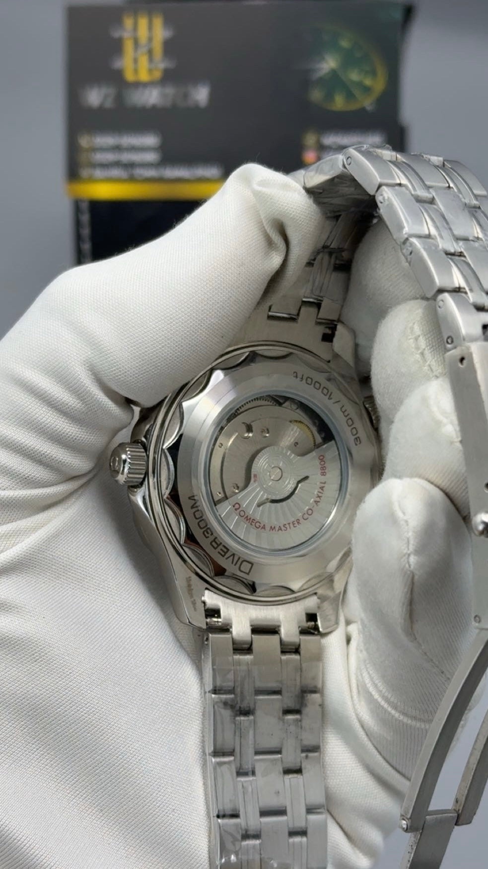 Silver with black Dial.