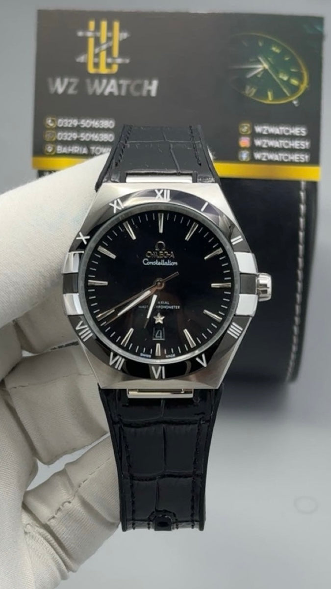 Silver with Black Dial.