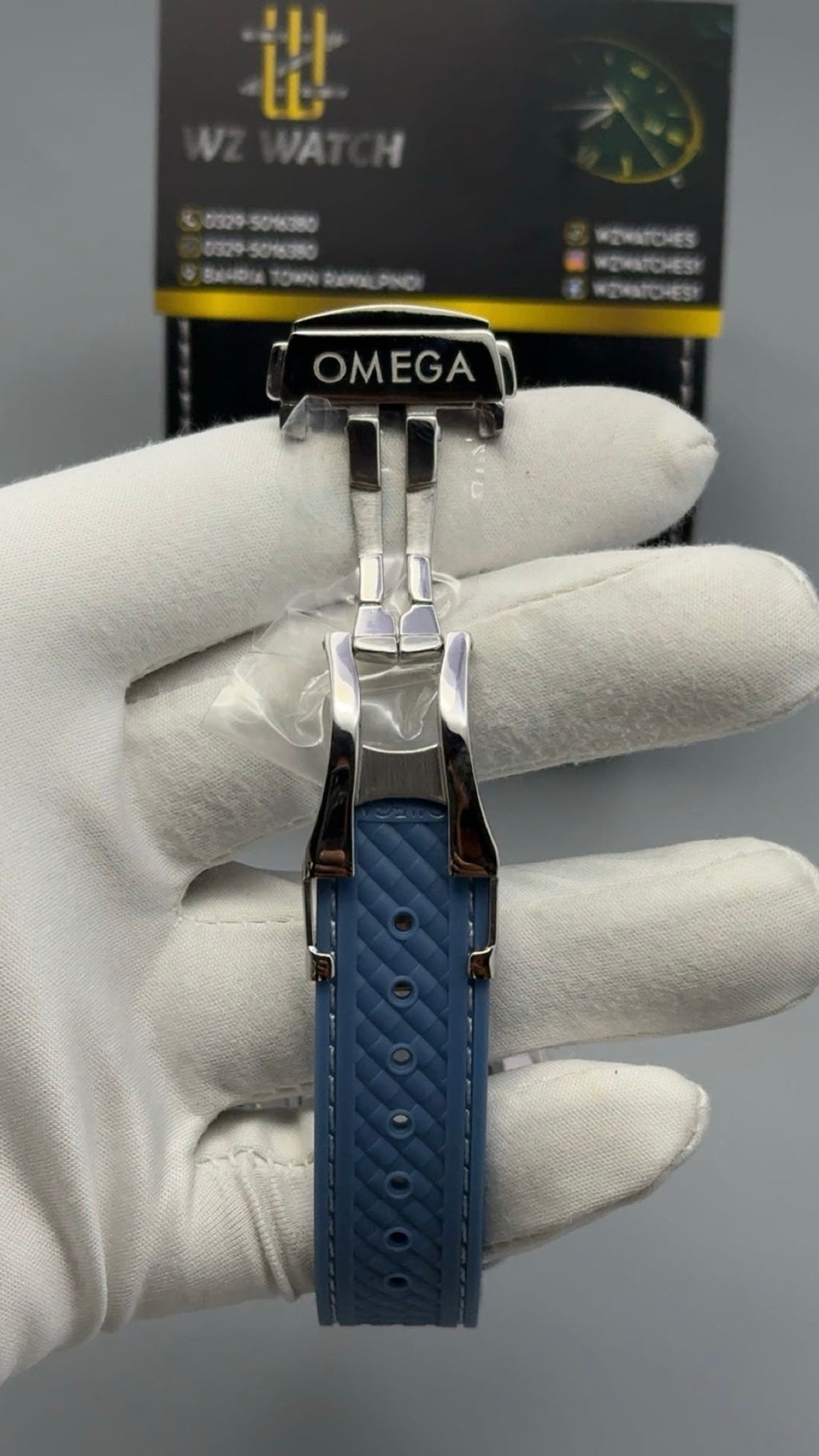Silver with Blue Dial.