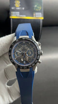 Silver with blue Dial 💙
