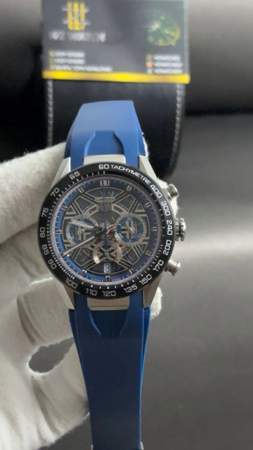 Silver with blue Dial 💙