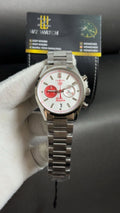 Silver with White Dial