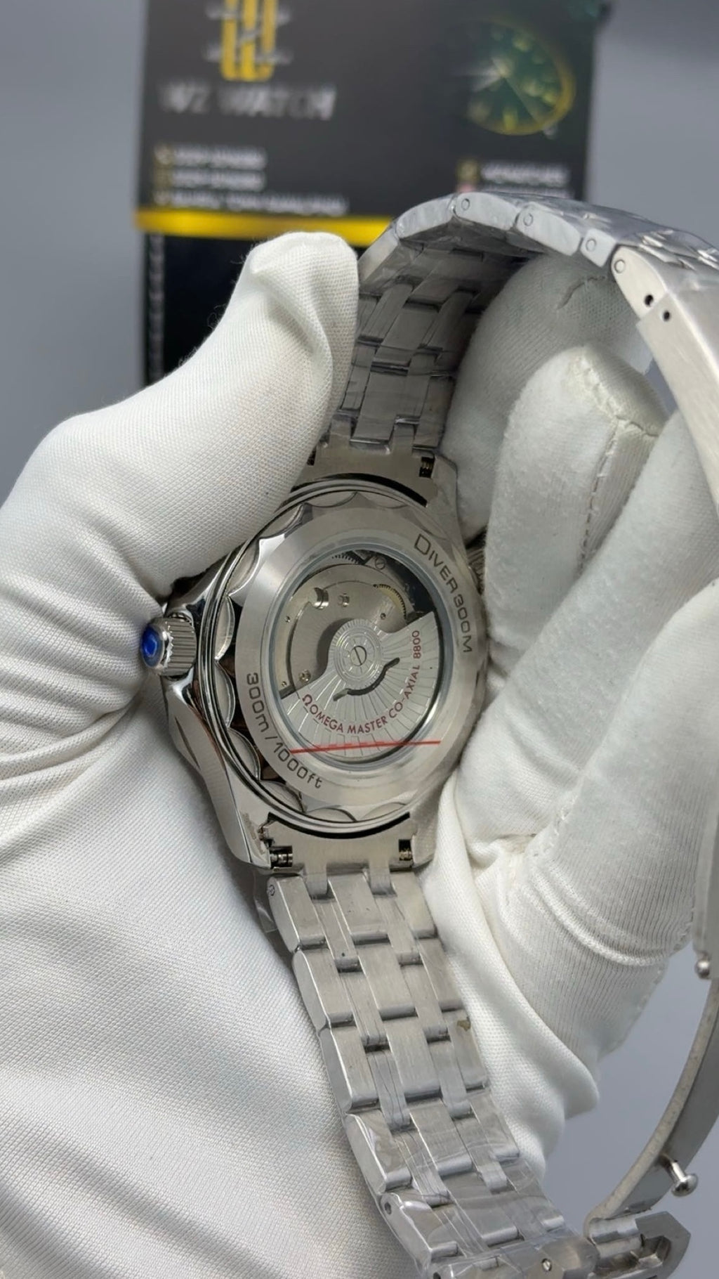 Silver with white Dial.