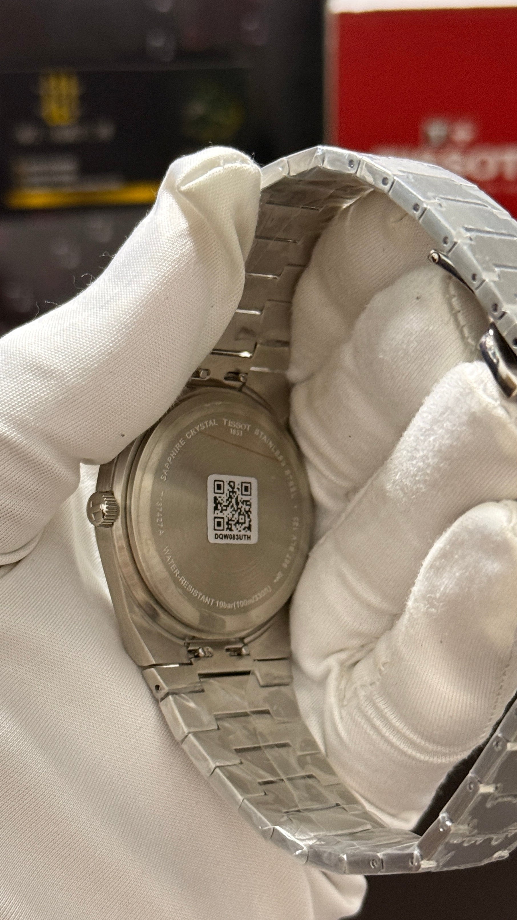 Silver with white dial