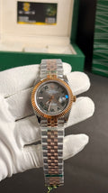 (36mm) Rose gold two tone grey Dial.