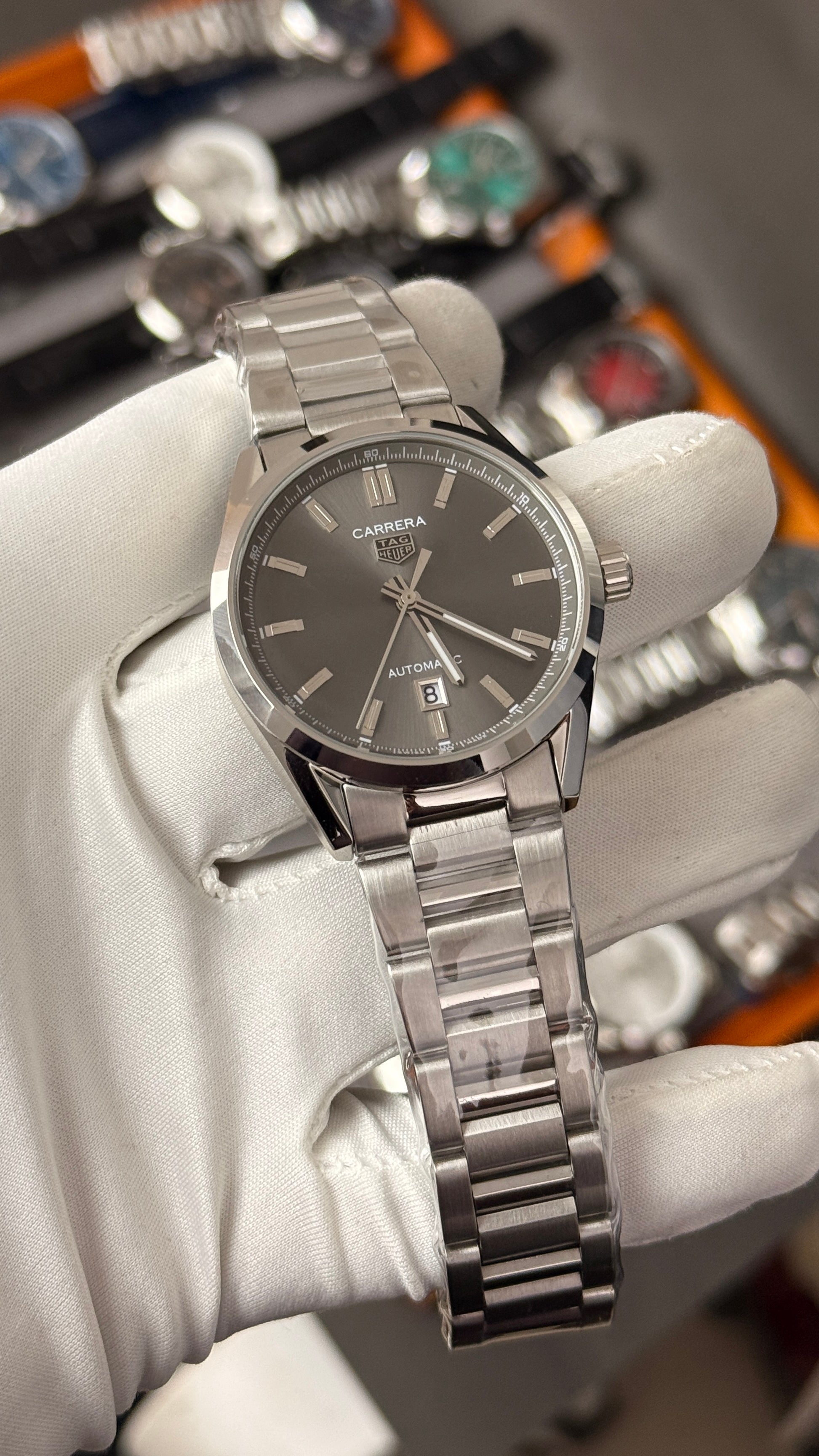 Silver with gray Dial