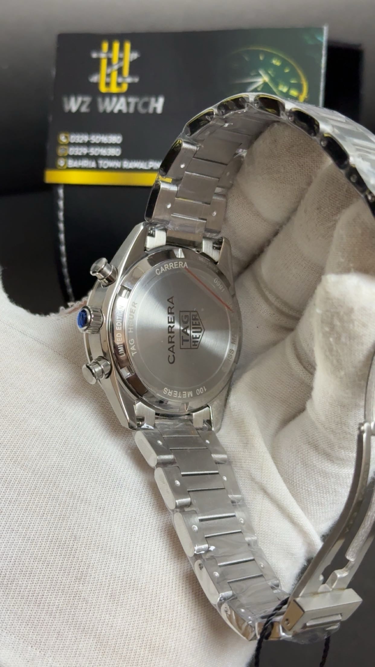 Silver with White Dial